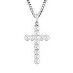 MICHAEL M Men's 18K White Gold Men's Bold 3D Tetra Cross Pendant MP239L
