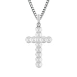 MICHAEL M Men's 18K White Gold Men's Bold 3D Tetra Cross Pendant MP239L