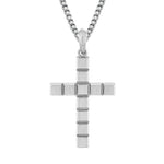MICHAEL M Men's 18K White Gold Men's Bold Block Cross MP243L