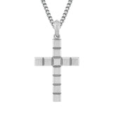MICHAEL M Men's 18K White Gold Men's Bold Block Cross MP243L