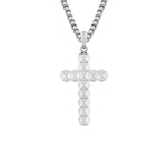 MICHAEL M Men's 18K White Gold Men's Petite 3D Tetra Cross MP239S