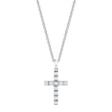 MICHAEL M Men's 18K White Gold Mens Block Cross Pendant