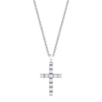 MICHAEL M Men's 18K White Gold Mens Block Cross Pendant