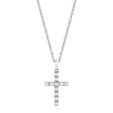 MICHAEL M Men's 18K White Gold Mens Block Cross Pendant