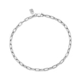 MICHAEL M Men's 18K White Gold / Small 3mm Paper Clip Link Bracelet MBR120S