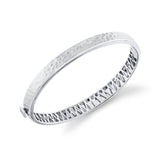 MICHAEL M Men's 18K White Gold / Small Men's Hammered Bracelet