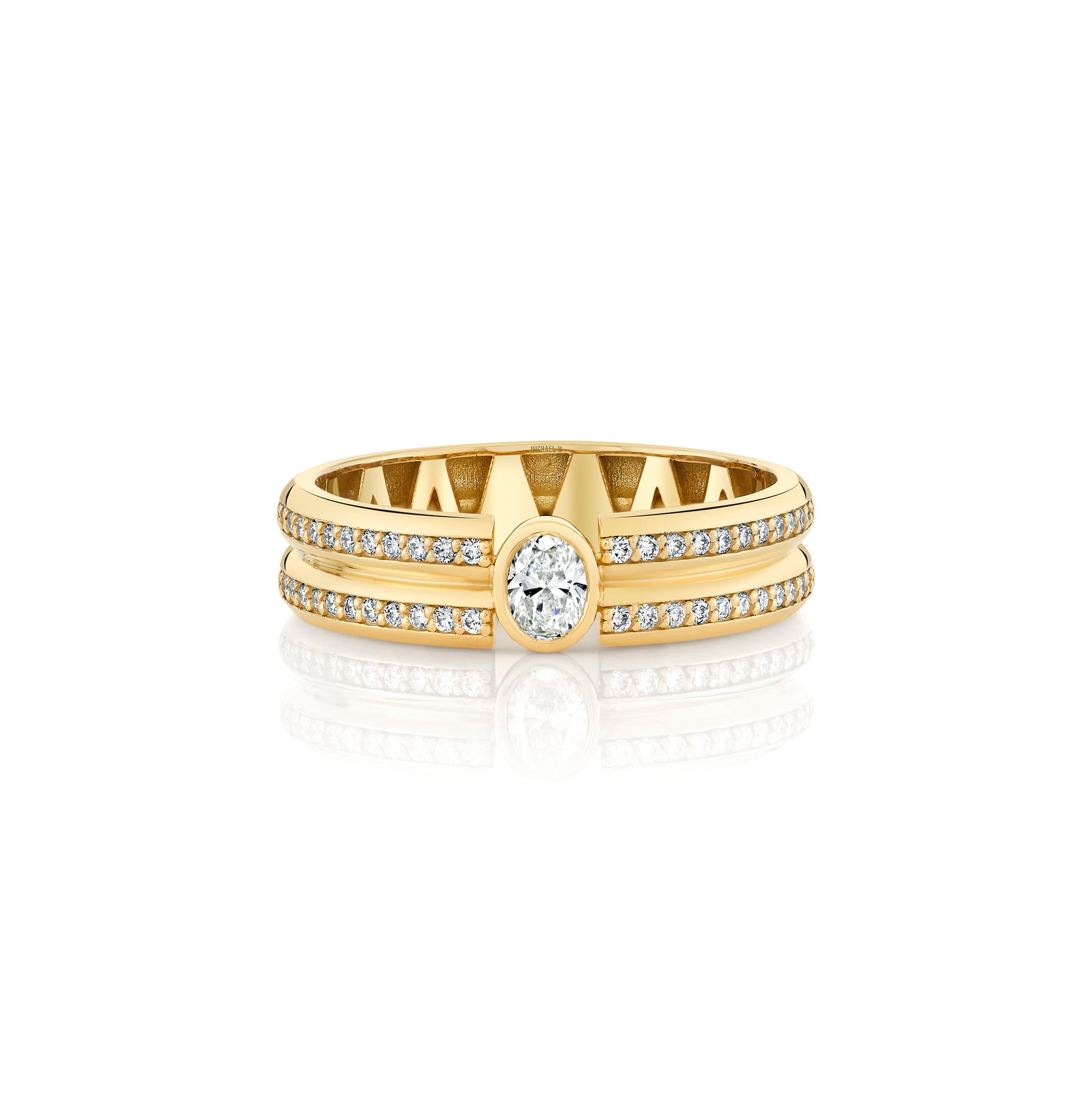 MICHAEL M Men's 18K Yellow Gold / 7 Men's Band MB128 MB128