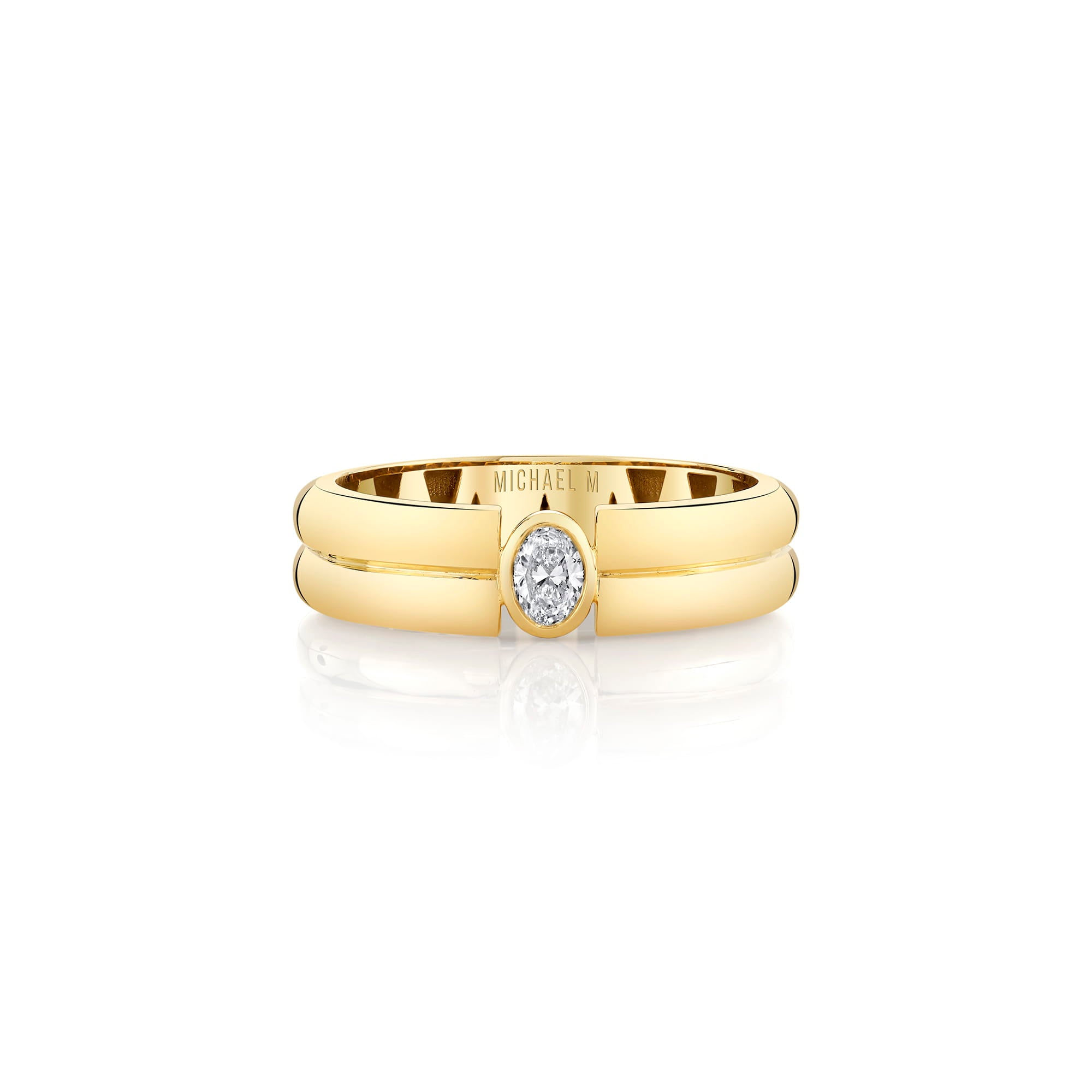 MICHAEL M Men's 18K Yellow Gold / 7 Men's Band MB128 High Polished MB128-HP