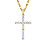 MICHAEL M Men's 18K Yellow Gold *check pricing Large Classic Diamond Cross Pendant MP236L-NC