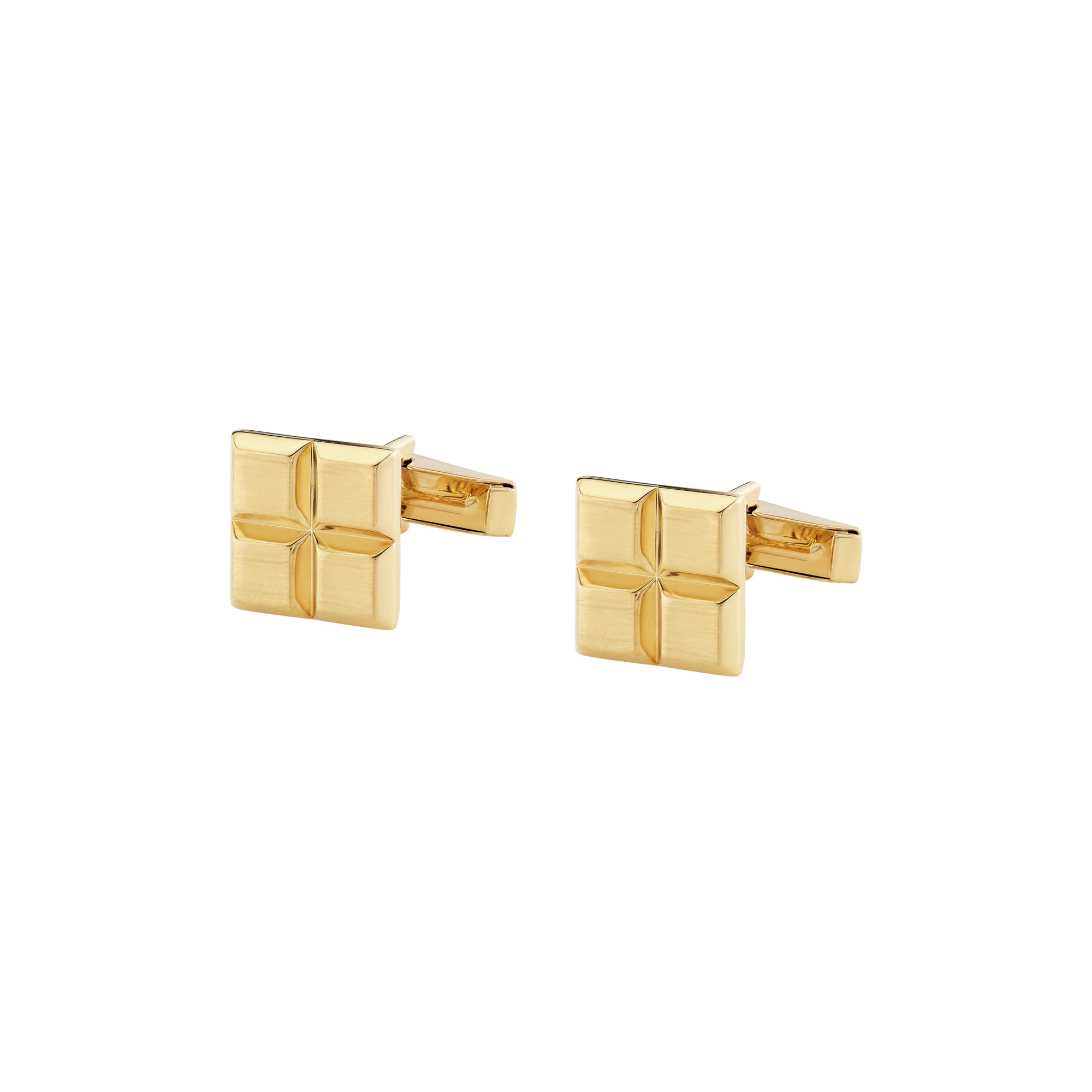 MICHAEL M Men's 18K Yellow Gold Men's Block Cufflings