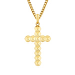 MICHAEL M Men's 18K Yellow Gold Men's Bold 3D Tetra Cross Pendant MP239L