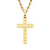 MICHAEL M Men's 18K Yellow Gold Men's Bold 3D Tetra Cross Pendant MP239L