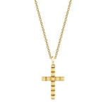 MICHAEL M Men's 18K Yellow Gold Mens Block Cross Pendant