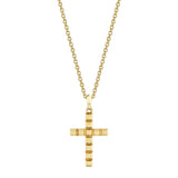 MICHAEL M Men's 18K Yellow Gold Mens Block Cross Pendant