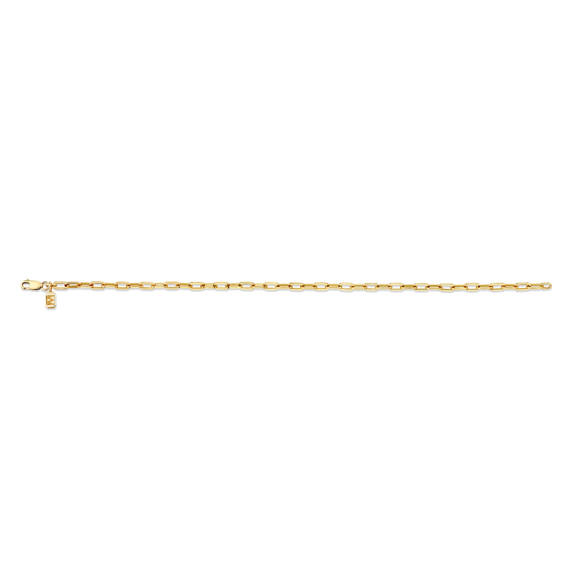MICHAEL M Men's 3mm Paper Clip Link Bracelet
