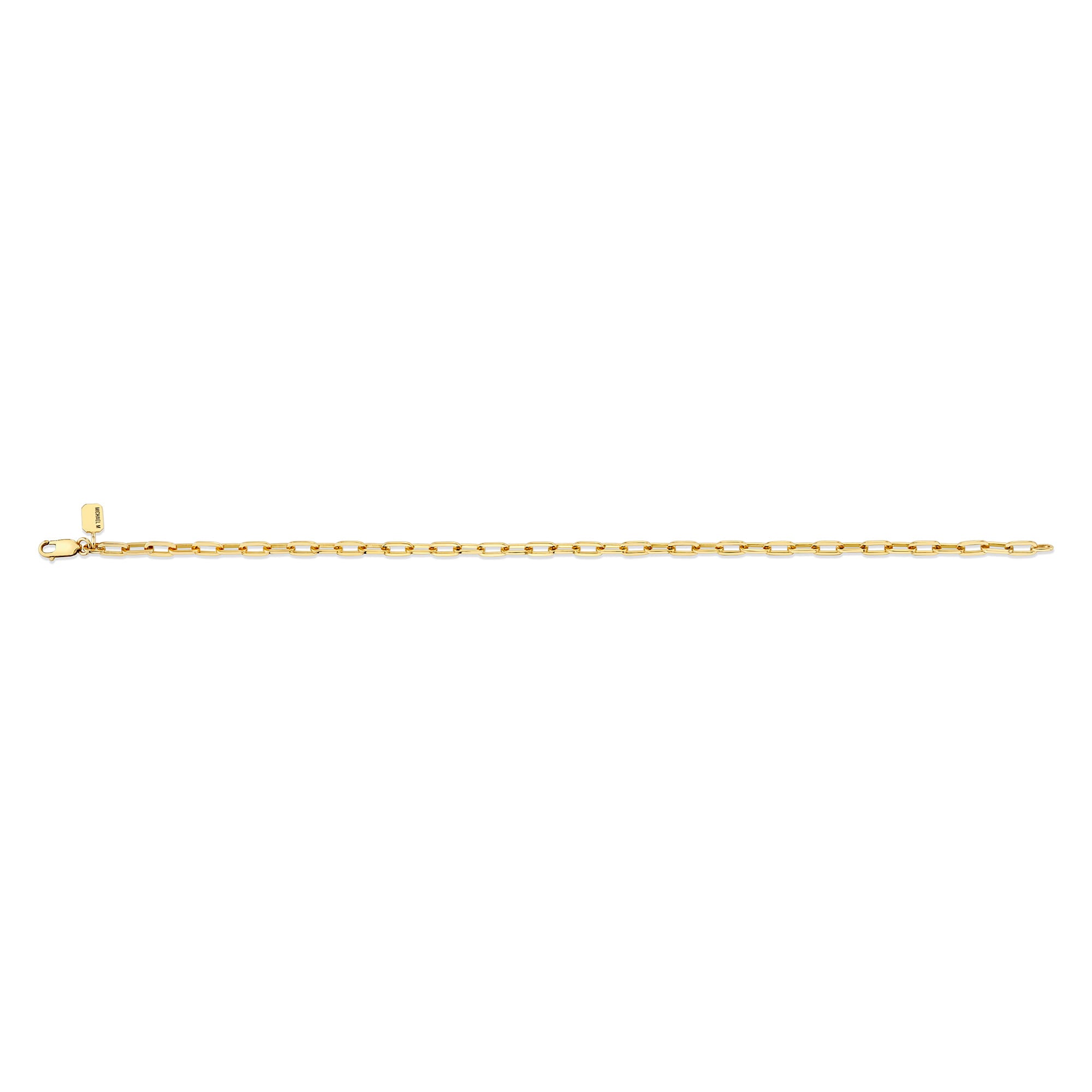 MICHAEL M Men's 3mm Petite Paper Clip Link Bracelet