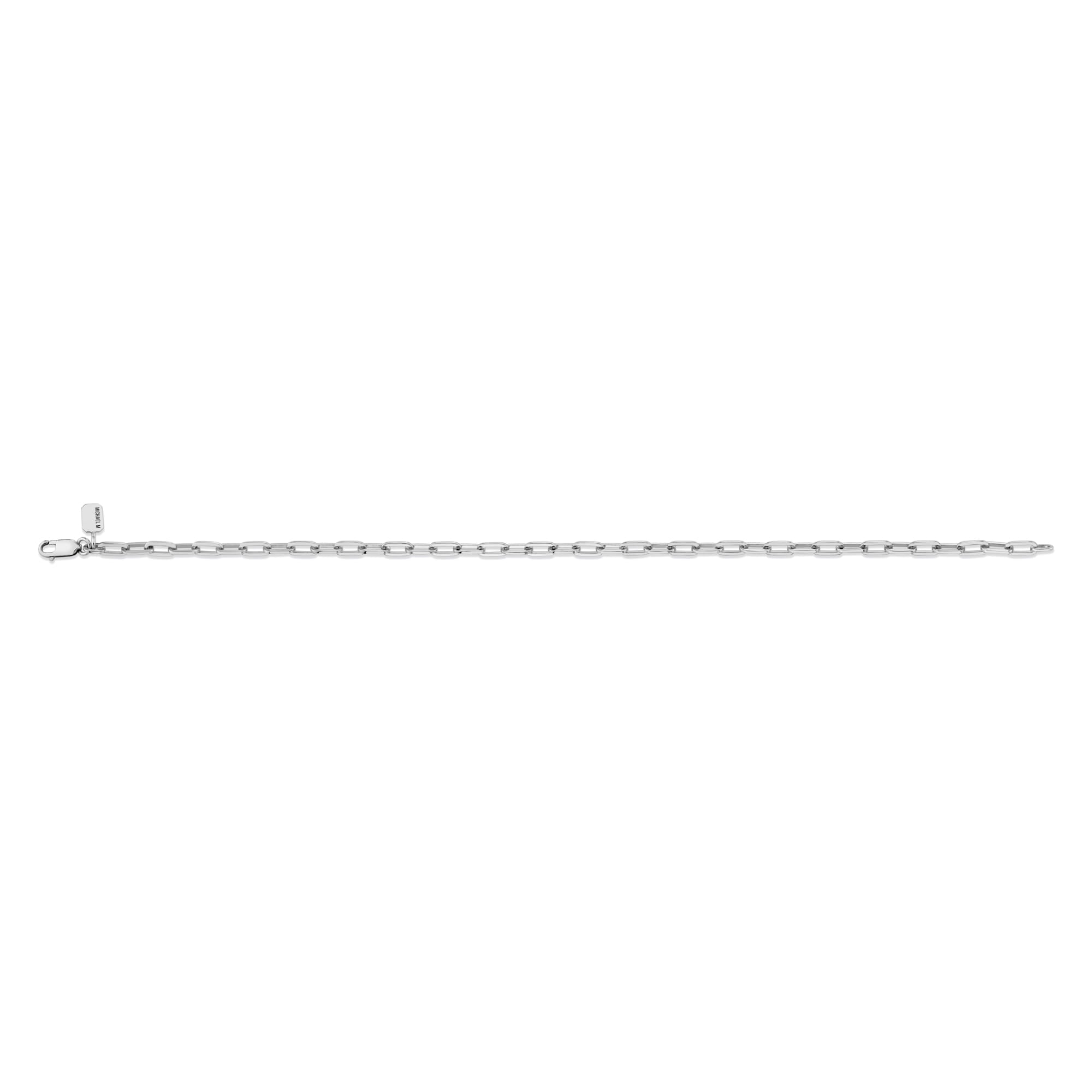 MICHAEL M Men's 3mm Petite Paper Clip Link Bracelet