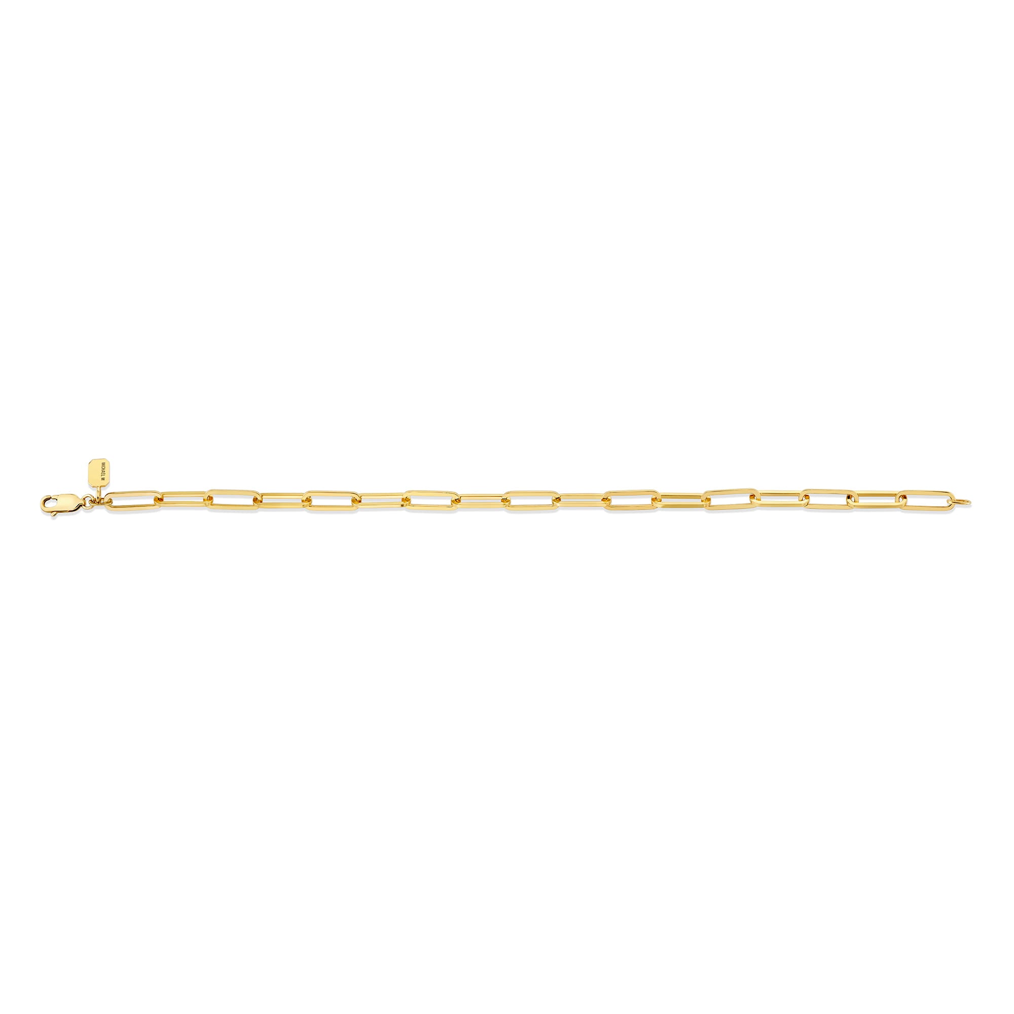 MICHAEL M Men's 4.5mm Elongated Paper Clip Link Bracelet
