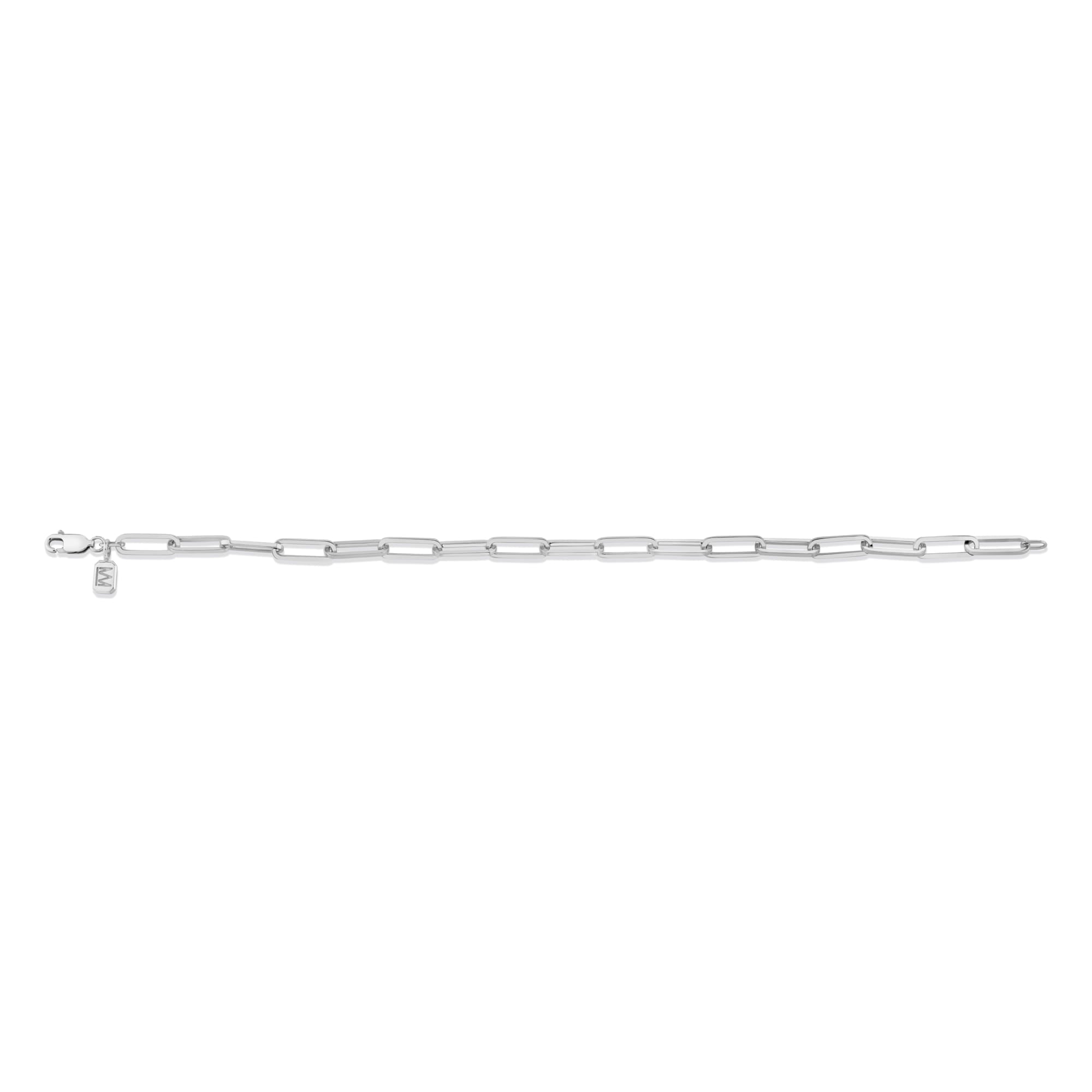MICHAEL M Men's 4.5mm Elongated Paper Clip Link Bracelet