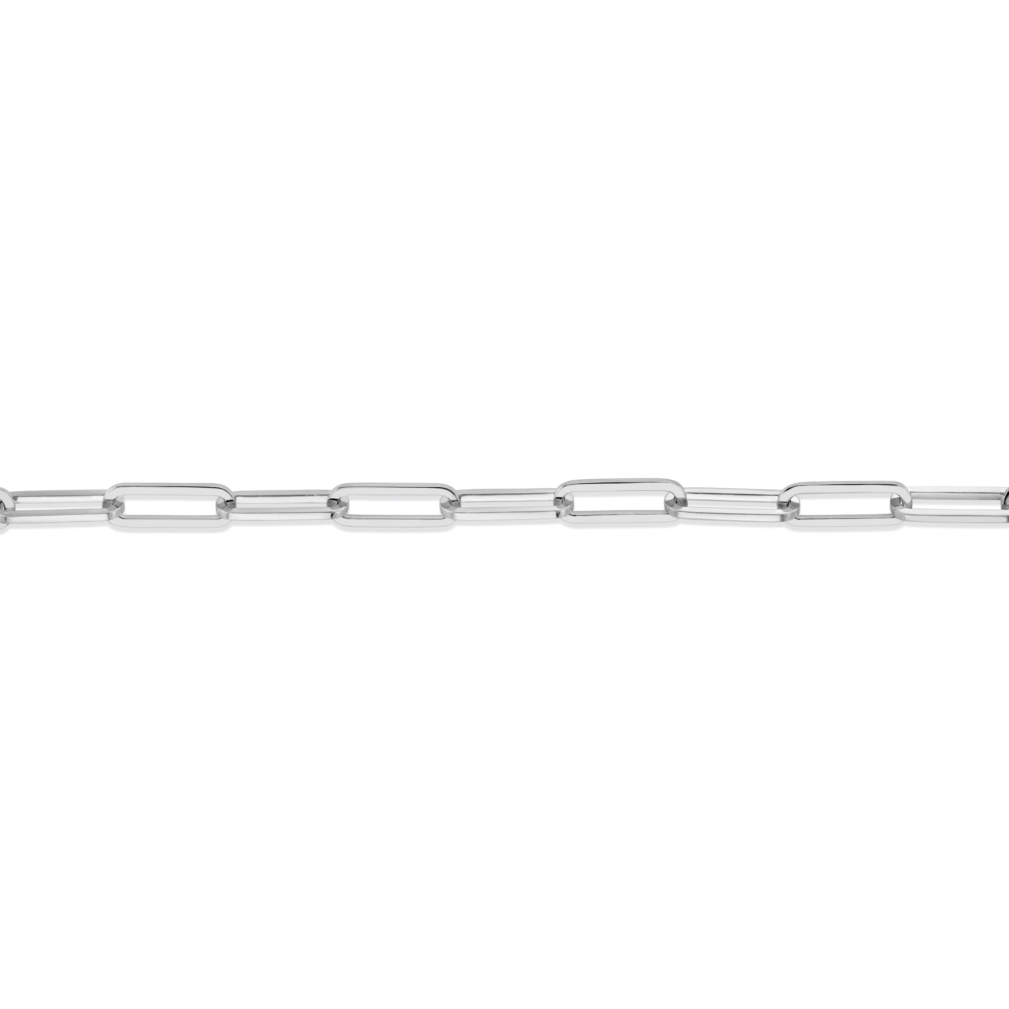 MICHAEL M Men's 4.5mm Elongated Paper Clip Link Bracelet