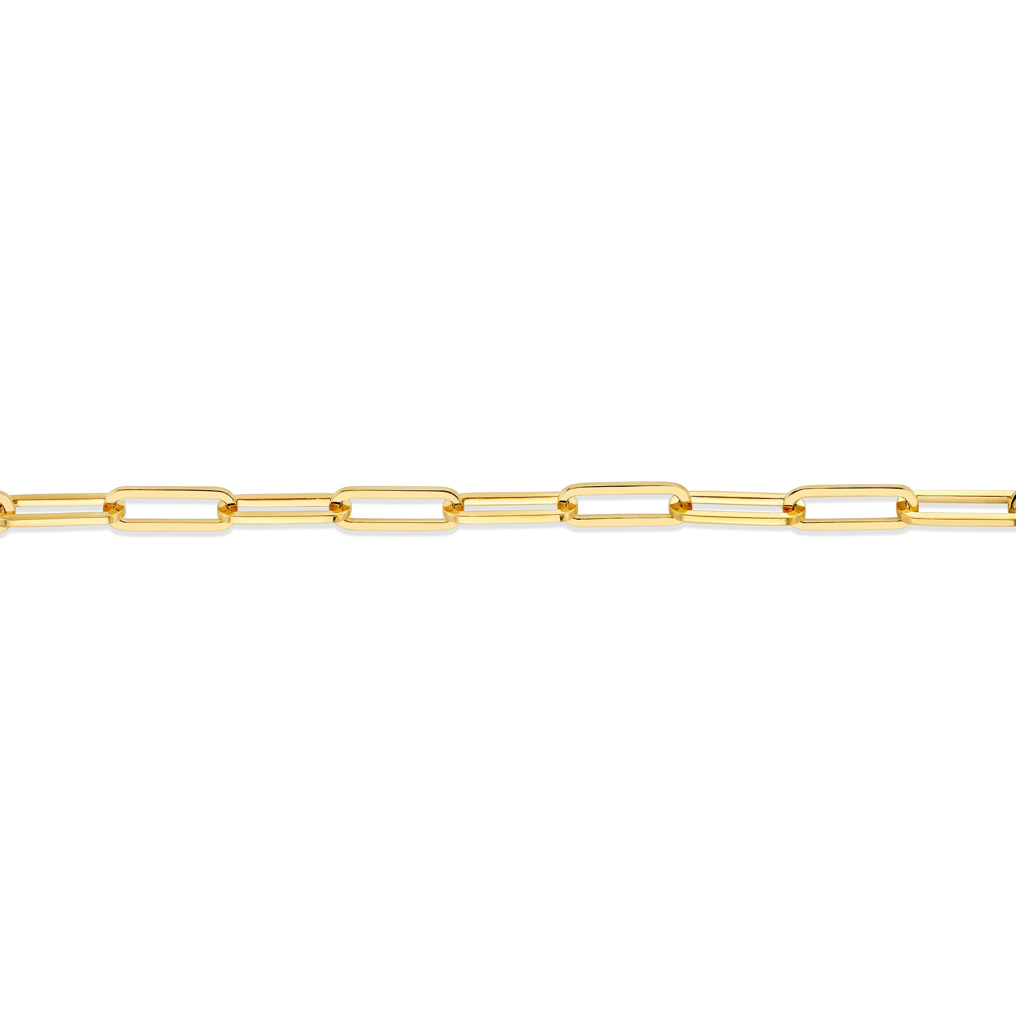 MICHAEL M Men's 4.5mm Elongated Paper Clip Link Bracelet