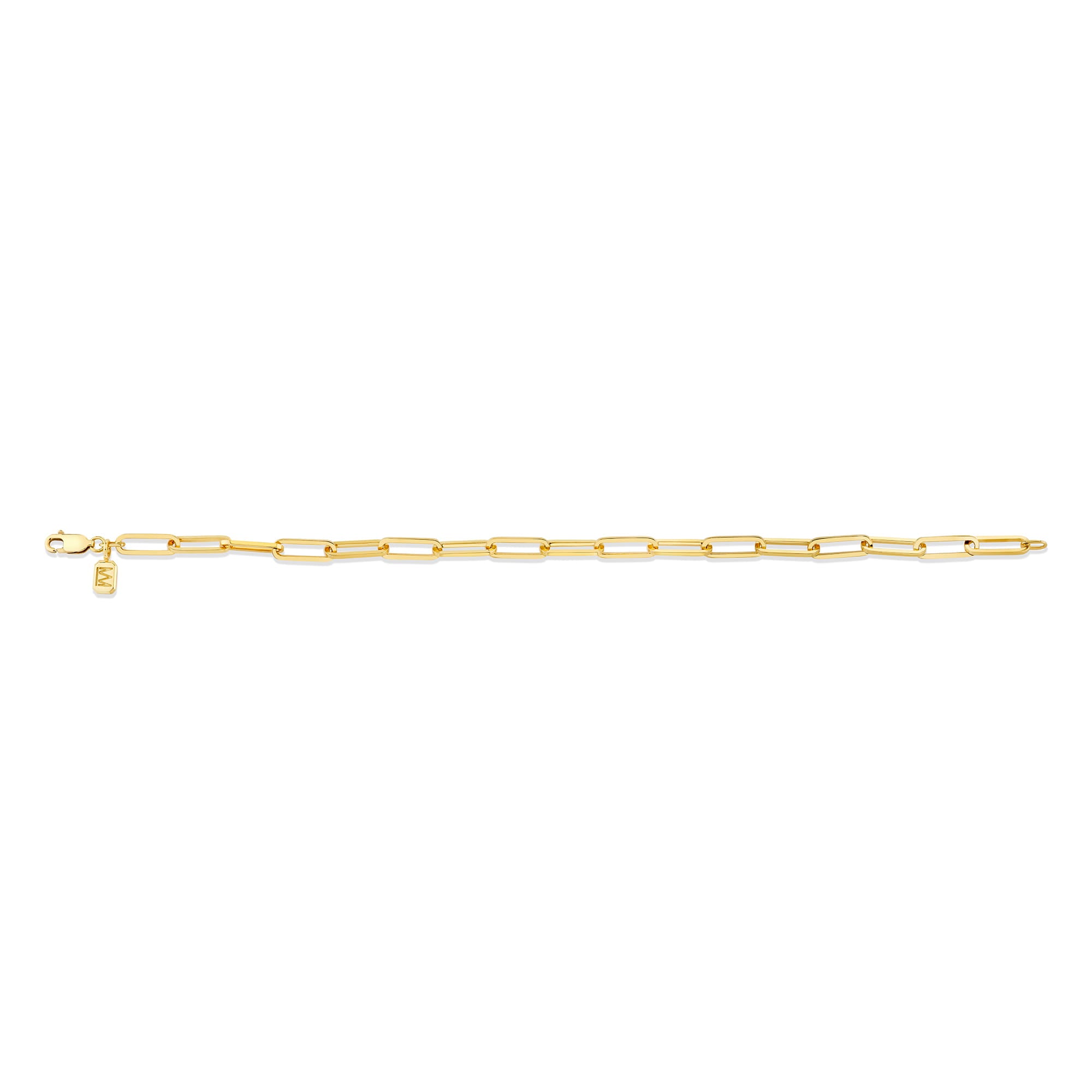 MICHAEL M Men's 4.5mm Elongated Paper Clip Link Bracelet