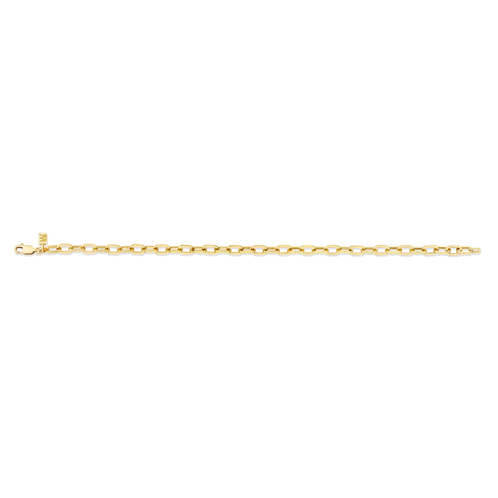MICHAEL M Men's 4mm Short Paper Clip Link Bracelet