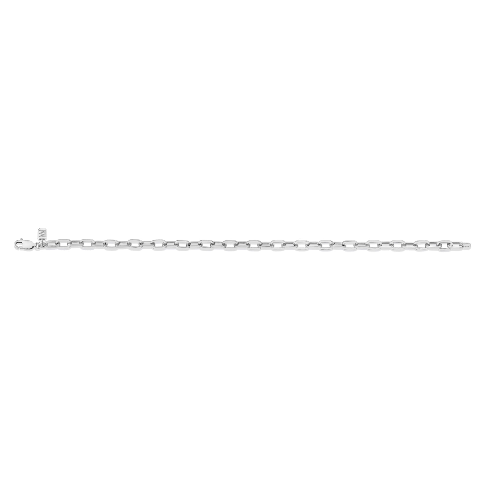 MICHAEL M Men's 4mm Short Paper Clip Link Bracelet