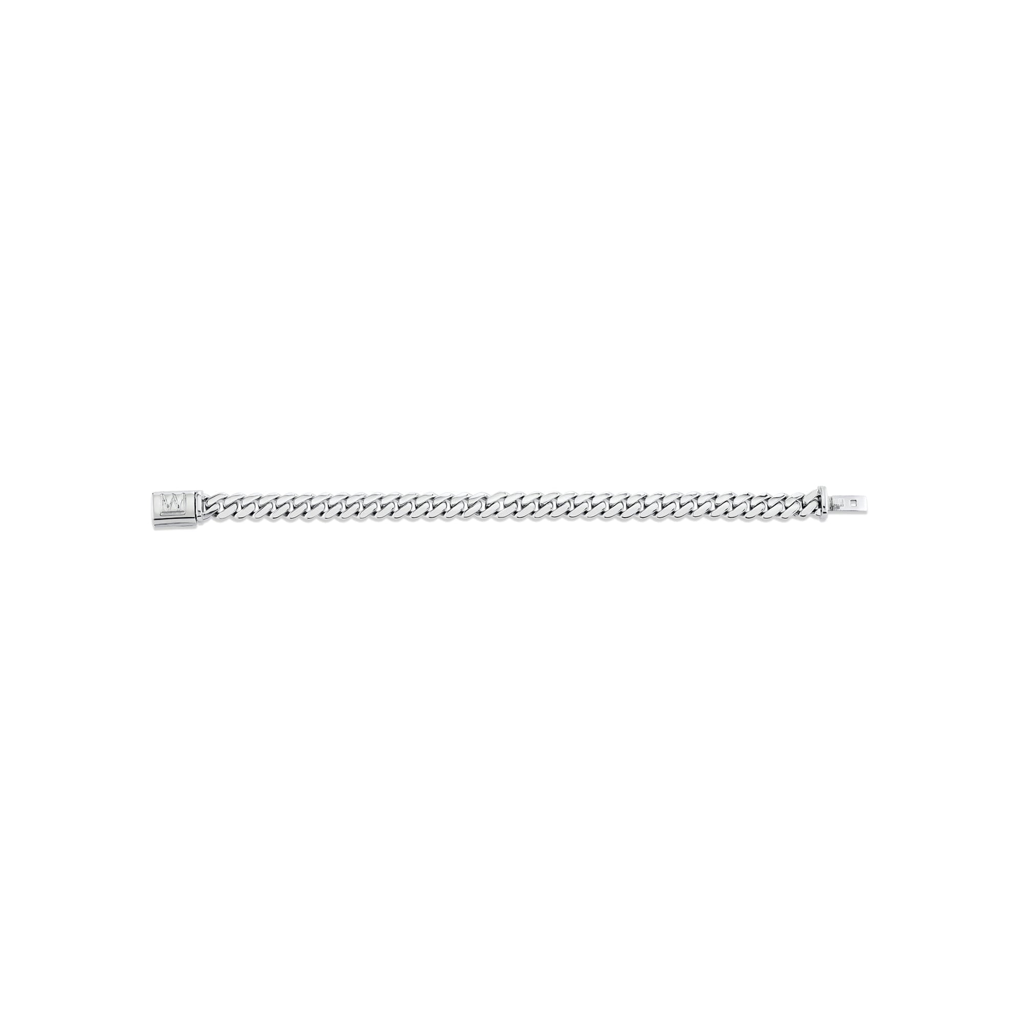 MICHAEL M Men's 6.5mm Silver Men's Cuban Chain Bracelet