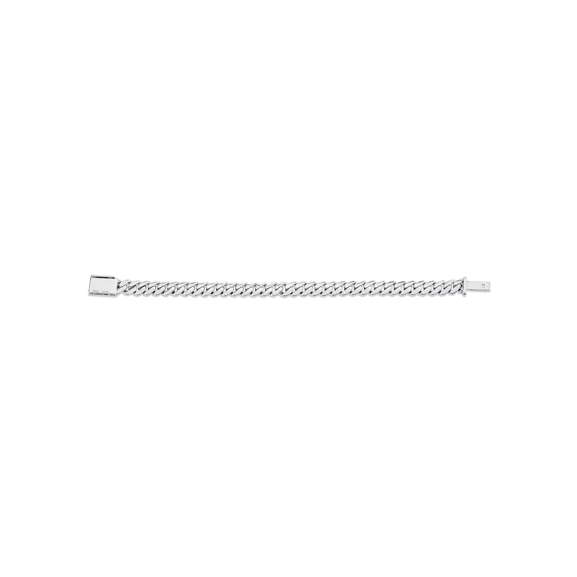MICHAEL M Men's 6.5mm Silver Men's Cuban Chain Bracelet