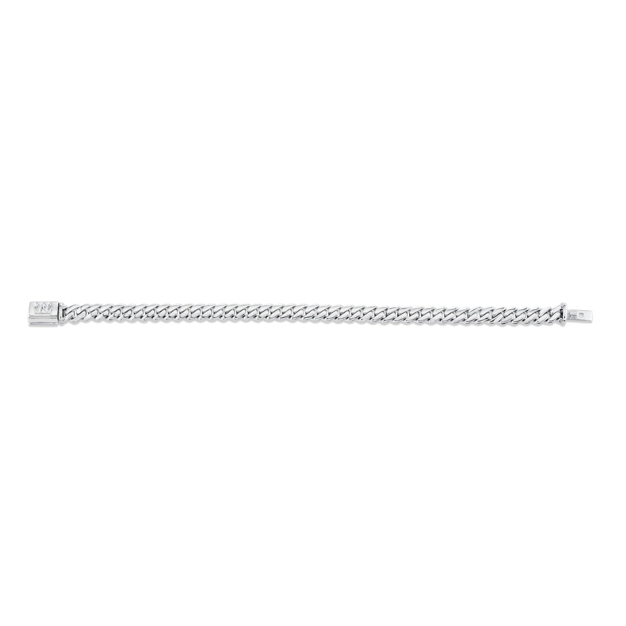 MICHAEL M Men's 8mm Silver Men's Cuban Chain Bracelet