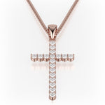 MICHAEL M Men's Classic Diamond Cross Necklace