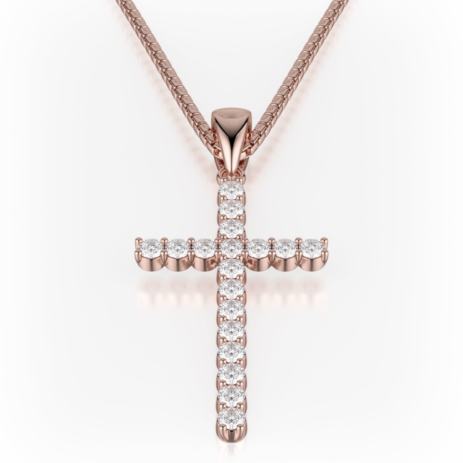 MICHAEL M Men's Classic Diamond Cross Necklace