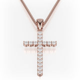 MICHAEL M Men's Classic Diamond Cross Necklace
