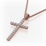 MICHAEL M Men's Classic Diamond Cross Necklace