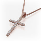 MICHAEL M Men's Classic Diamond Cross Necklace