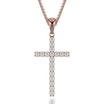 MICHAEL M Men's Classic Diamond Cross Necklace