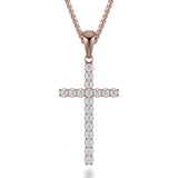 MICHAEL M Men's Classic Diamond Cross Necklace
