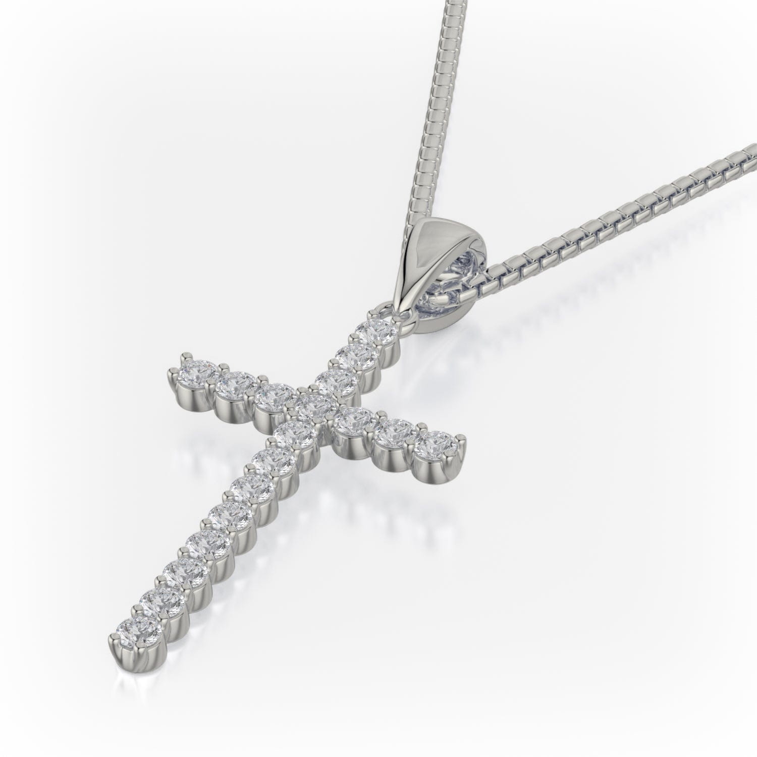 MICHAEL M Men's Classic Diamond Cross Necklace