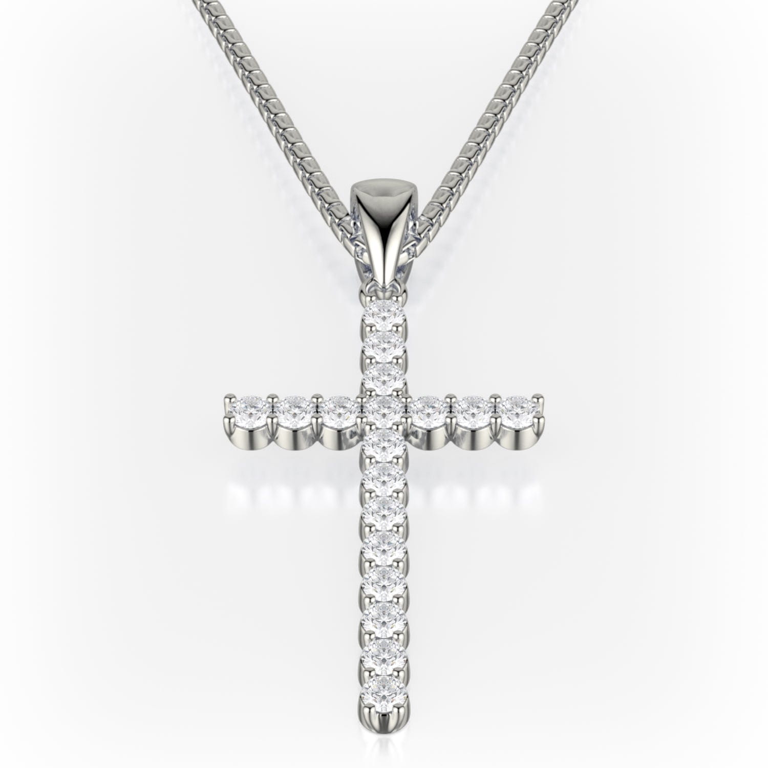 MICHAEL M Men's Classic Diamond Cross Necklace