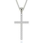 MICHAEL M Men's Classic Diamond Cross Necklace