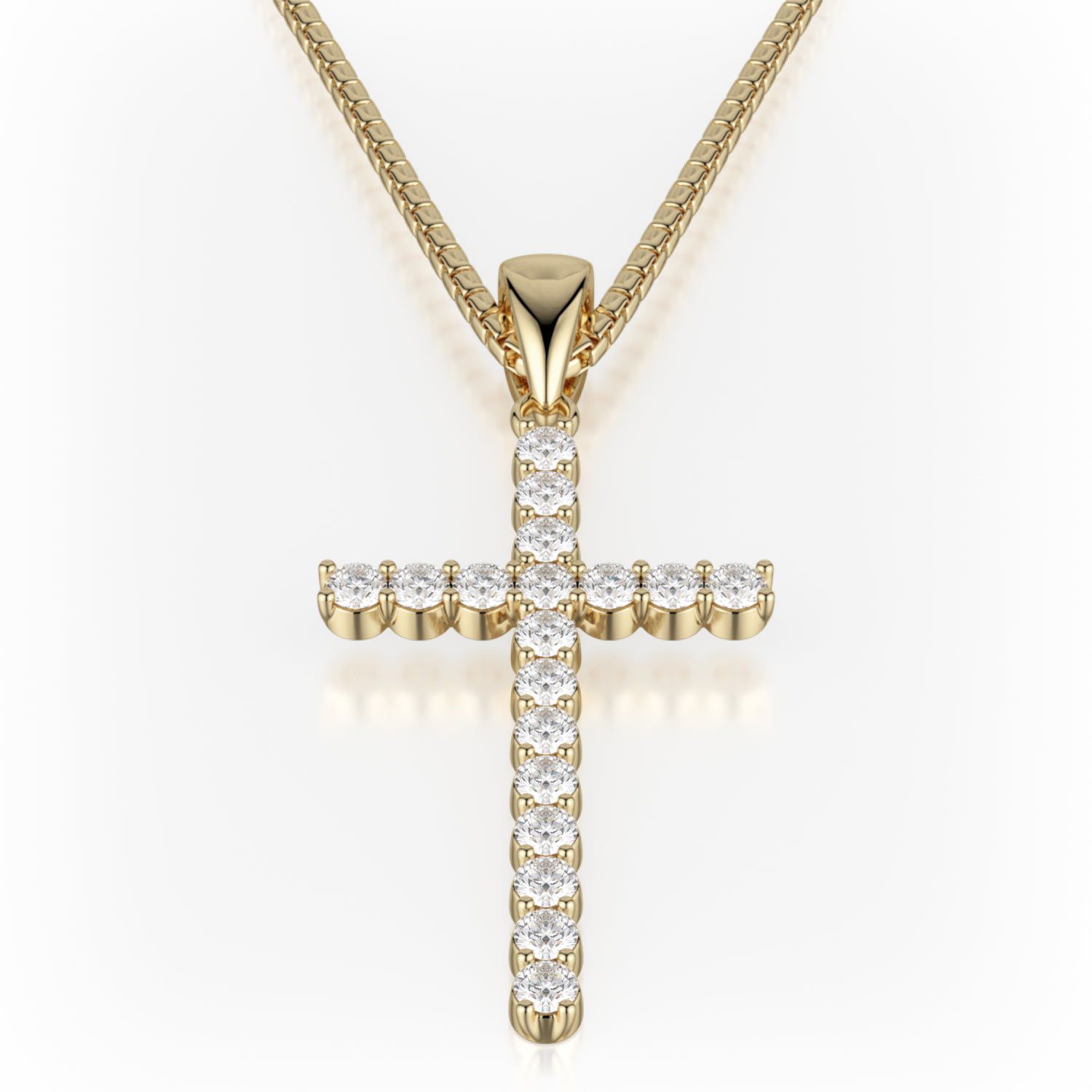 MICHAEL M Men's Classic Diamond Cross Necklace