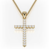 MICHAEL M Men's Classic Diamond Cross Necklace