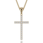 MICHAEL M Men's Classic Diamond Cross Necklace