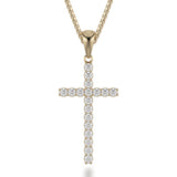 MICHAEL M Men's Classic Diamond Cross Necklace