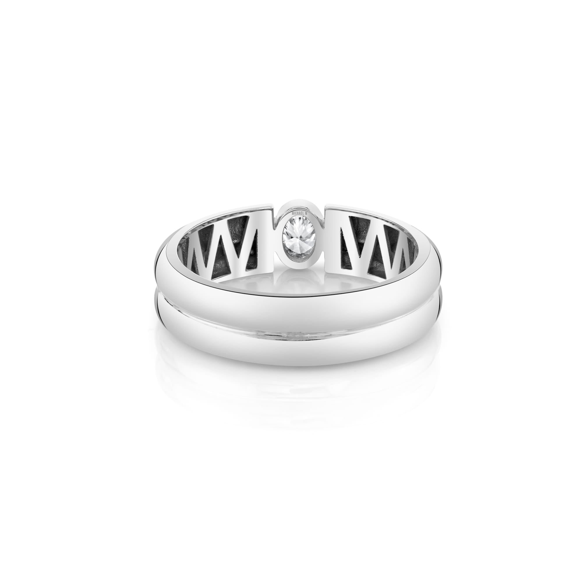 MICHAEL M Men's Men's Band MB128 High Polished