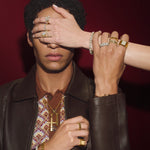 MICHAEL M Men's Men's Block Pave Band