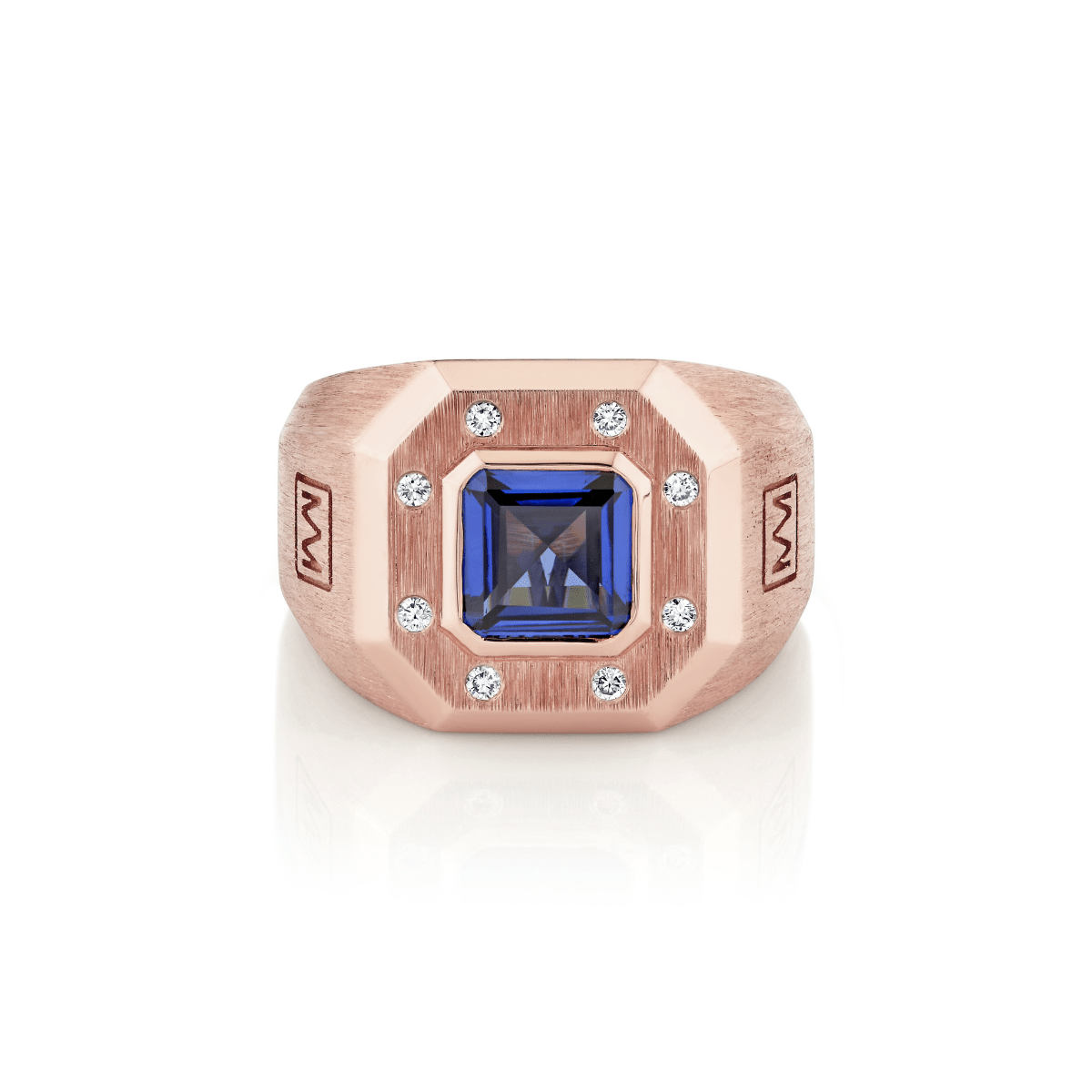 MICHAEL M Men's Men's Blue Sapphire Signet Ring