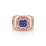 MICHAEL M Men's Men's Blue Sapphire Signet Ring
