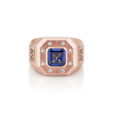 MICHAEL M Men's Men's Blue Sapphire Signet Ring